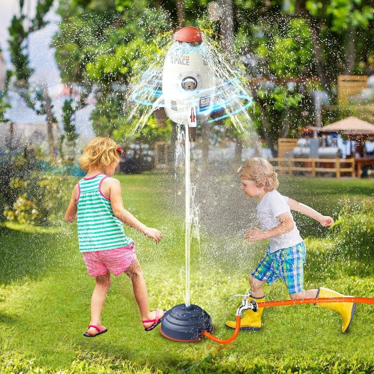 AQUASPIN – 360° Rotating Water Sprinkler Toy for Kids 4