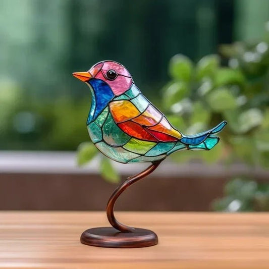 ARTISANFINCH – Handmade Colorful Acrylic Bird Statue for Decor 0