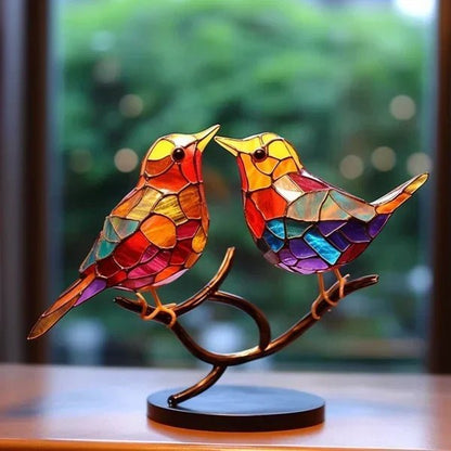 ARTISANFINCH – Handmade Colorful Acrylic Bird Statue for Decor 3
