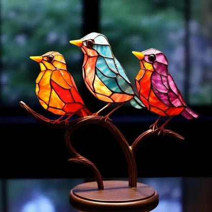 ARTISANFINCH – Handmade Colorful Acrylic Bird Statue for Decor 4
