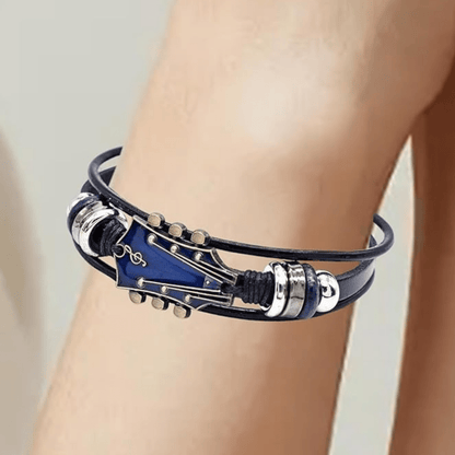 AXECHORD – Guitar Leather Bracelet with Vintage-Inspired Design 4