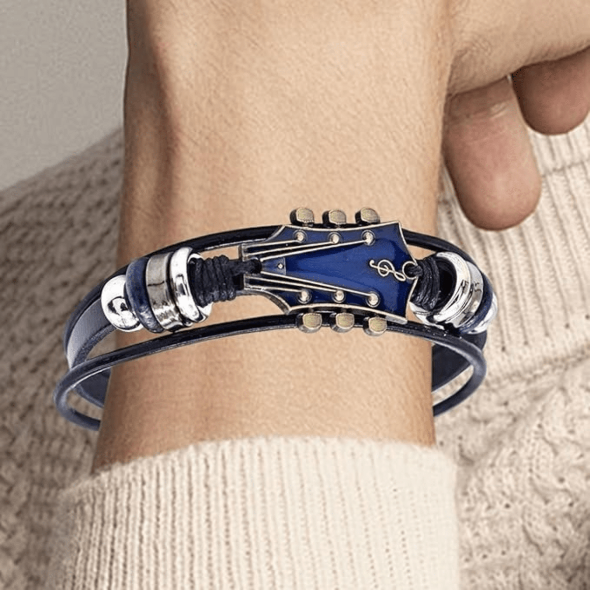 AXECHORD – Guitar Leather Bracelet with Vintage-Inspired Design 6