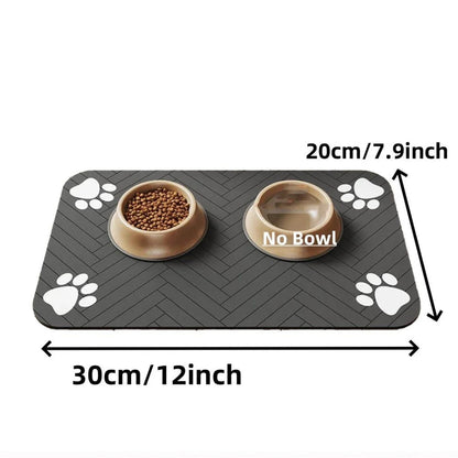 Absorbent Pet Feeding Mat - Waterproof Dog & Cat Placemat with Non-Slip Backing 10