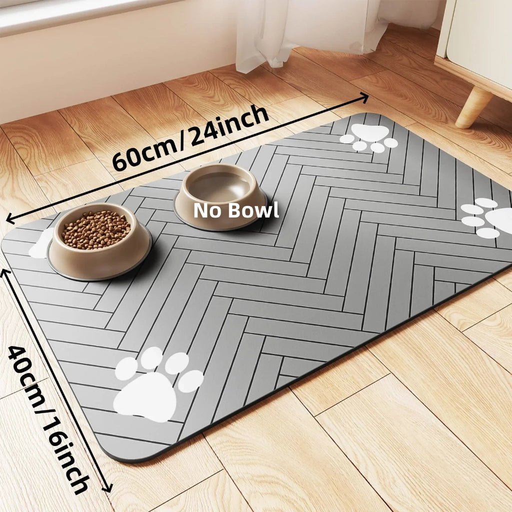 Absorbent Pet Feeding Mat - Waterproof Dog & Cat Placemat with Non-Slip Backing 12