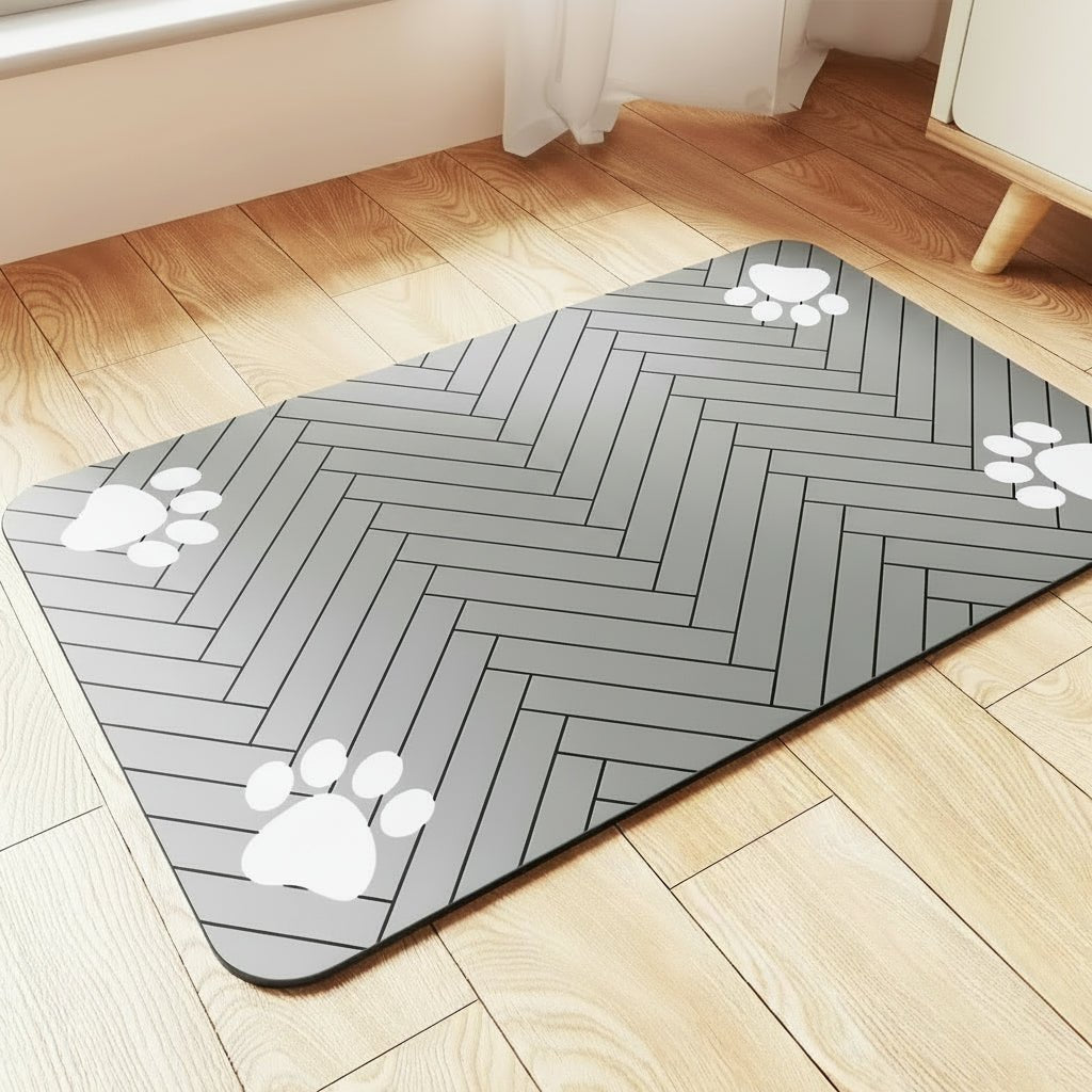 Absorbent Pet Feeding Mat - Waterproof Dog & Cat Placemat with Non-Slip Backing 14