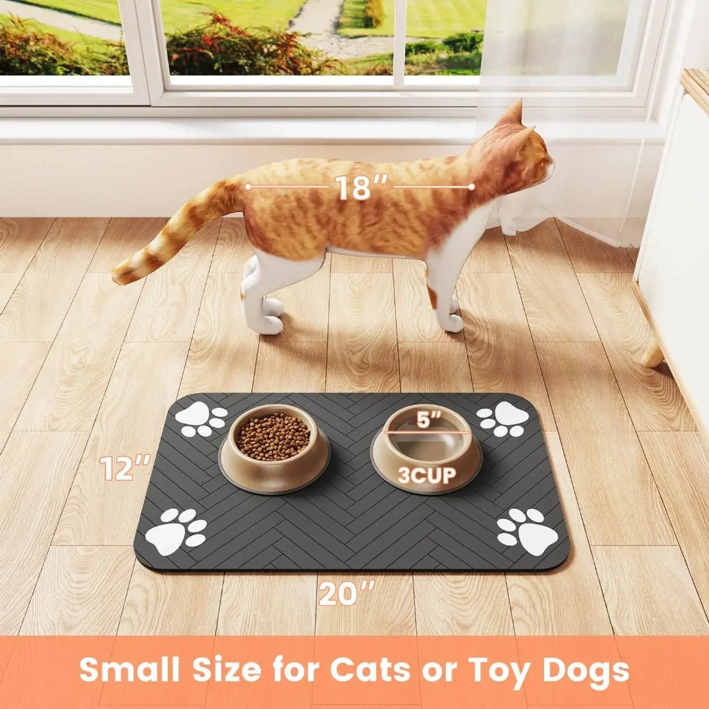Absorbent Pet Feeding Mat - Waterproof Dog & Cat Placemat with Non-Slip Backing 3
