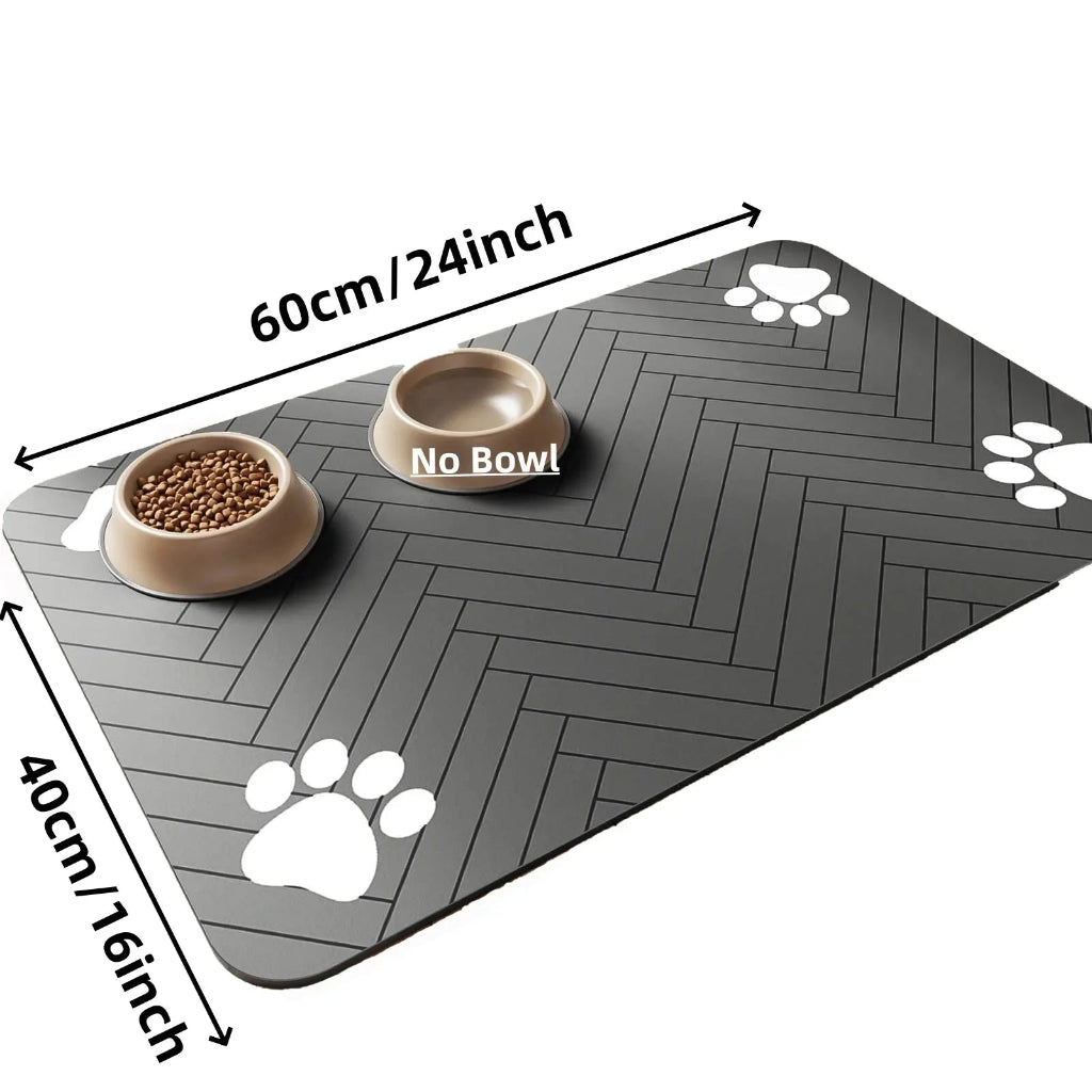 Absorbent Pet Feeding Mat - Waterproof Dog & Cat Placemat with Non-Slip Backing 6