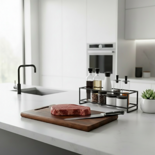 Acacia Wood Cutting Chopping Board - Durable, Non-Porous Kitchen Essential for Cutting and Serving 1