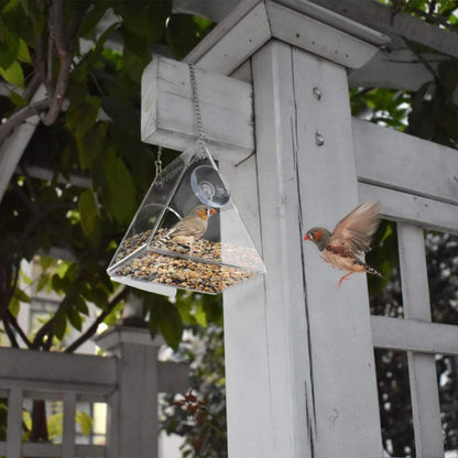 Acrylic Outdoor Bird Feeder - Windbreak Ball Design for Multiple Birds 5