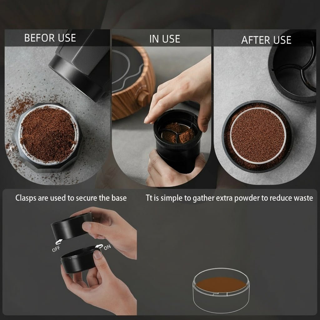 Adaptive Height Coffee Distributor for Moka Pot - Barista Quality ABS Tool 4