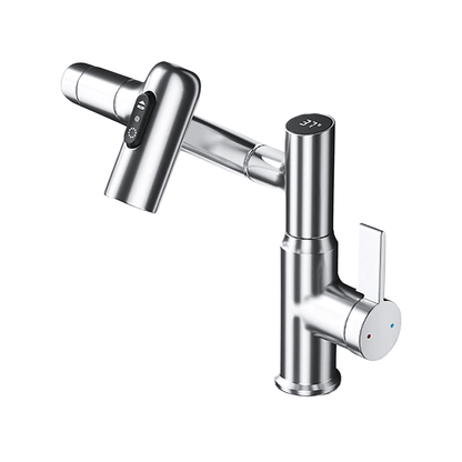 Adjustable 360° Kitchen Faucet with Temperature Display for Modern Homes 7