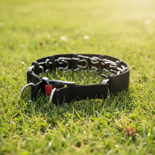 Adjustable Dog Prong Collar with Stainless Steel Links for Gentle Training 0