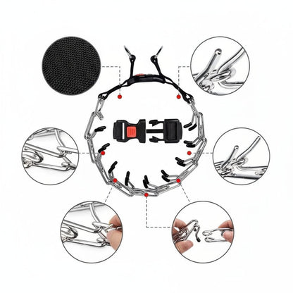 Adjustable Dog Prong Collar with Stainless Steel Links for Gentle Training 4
