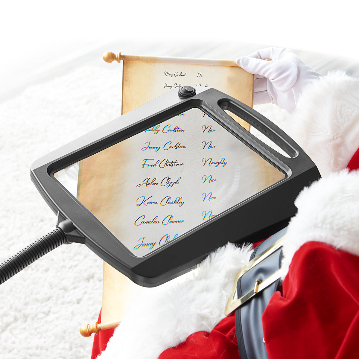 Adjustable Floor Lamp with 3X Magnifying Lens and LED Lighting for Reading 2