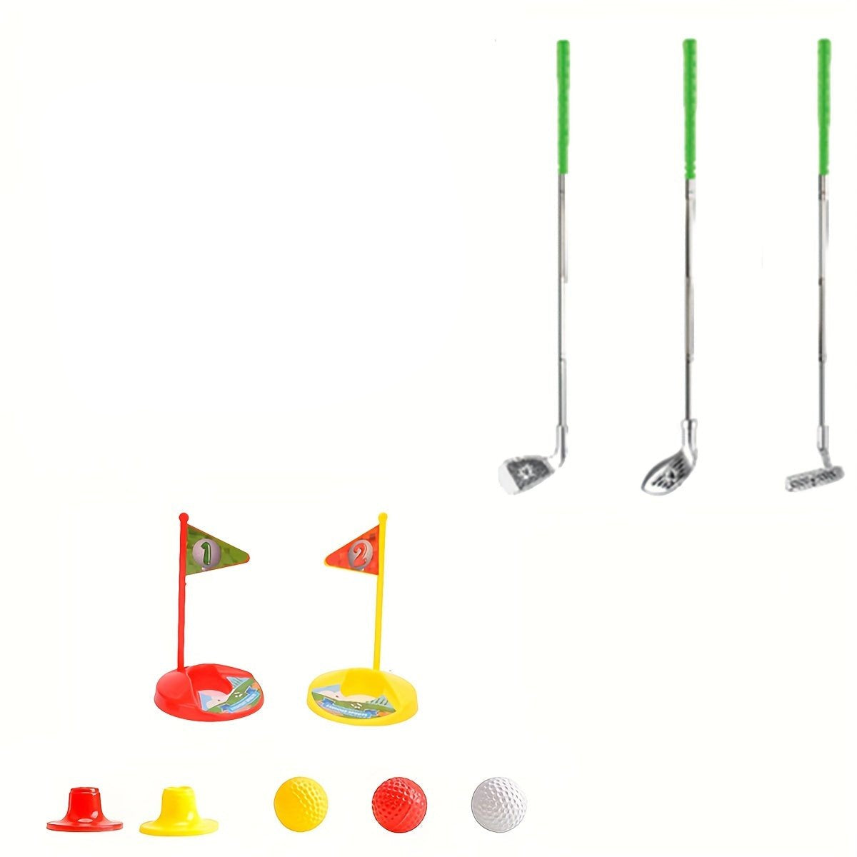 Adjustable Kids Golf Set - Telescopic Clubs, 3 Balls, 2 Goals for Ages 3-8 6