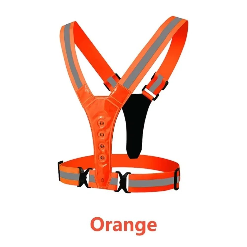 Adjustable LED Reflective Running Vest for Runners - 3 Light Modes, High Visibility Safety 9