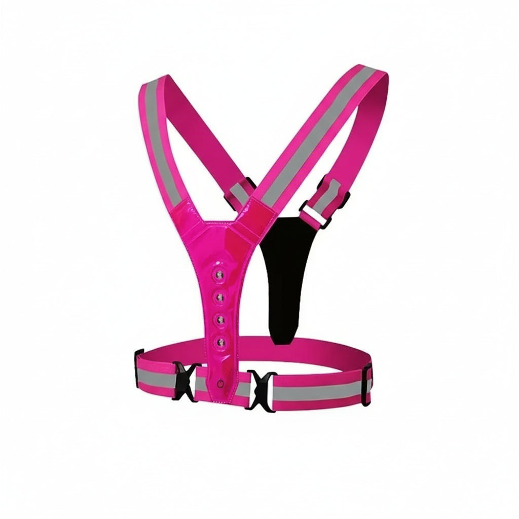 Adjustable LED Reflective Running Vest for Runners - 3 Light Modes for Night Safety 7