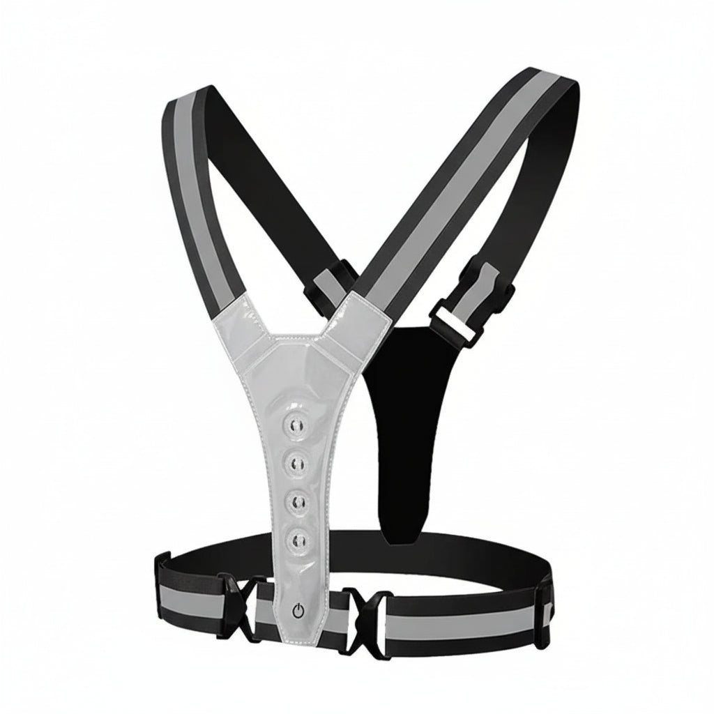 Adjustable LED Reflective Running Vest for Runners - 3 Light Modes for Night Safety 8