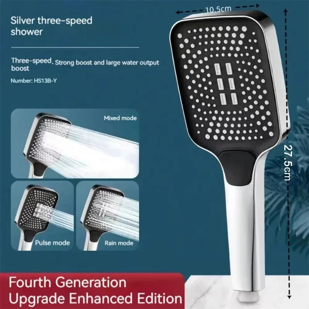 Adjustable Shower Head - High Pressure Handheld with 3 Spray Modes, Durable ABS Plastic 2