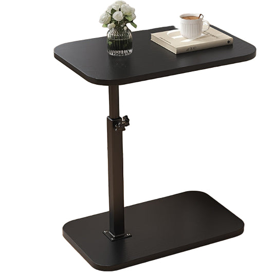 ADJUSTA - Verstelbare bijzettafel met houten blad en metalen frame