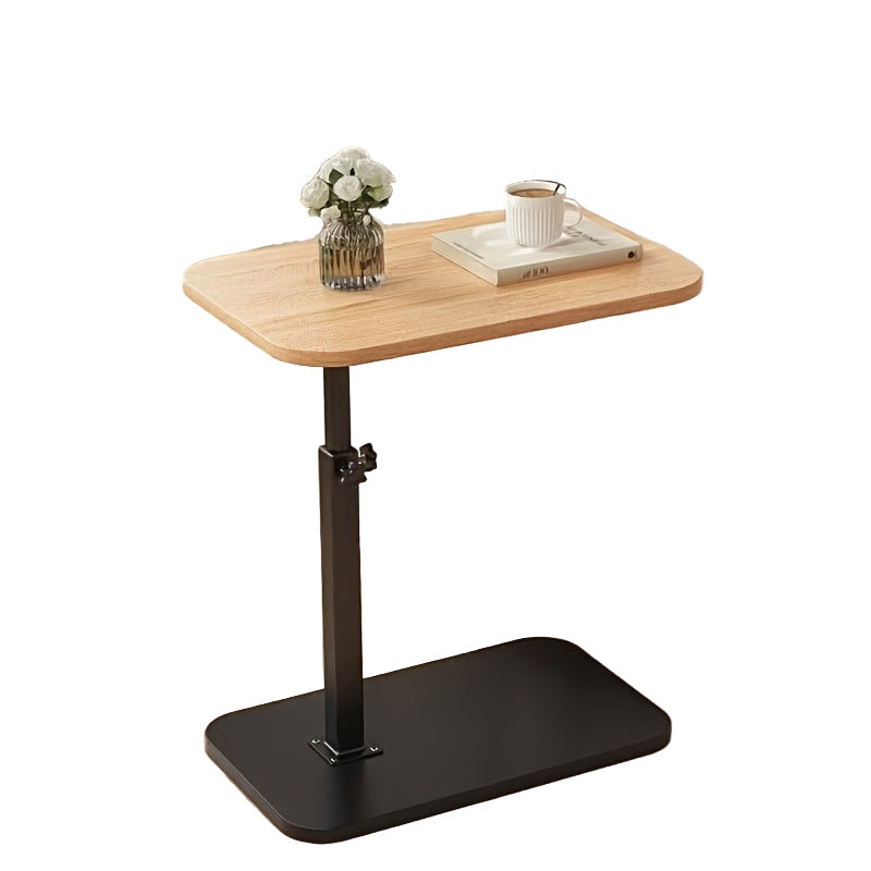 ADJUSTA - Verstelbare bijzettafel met houten blad en metalen frame