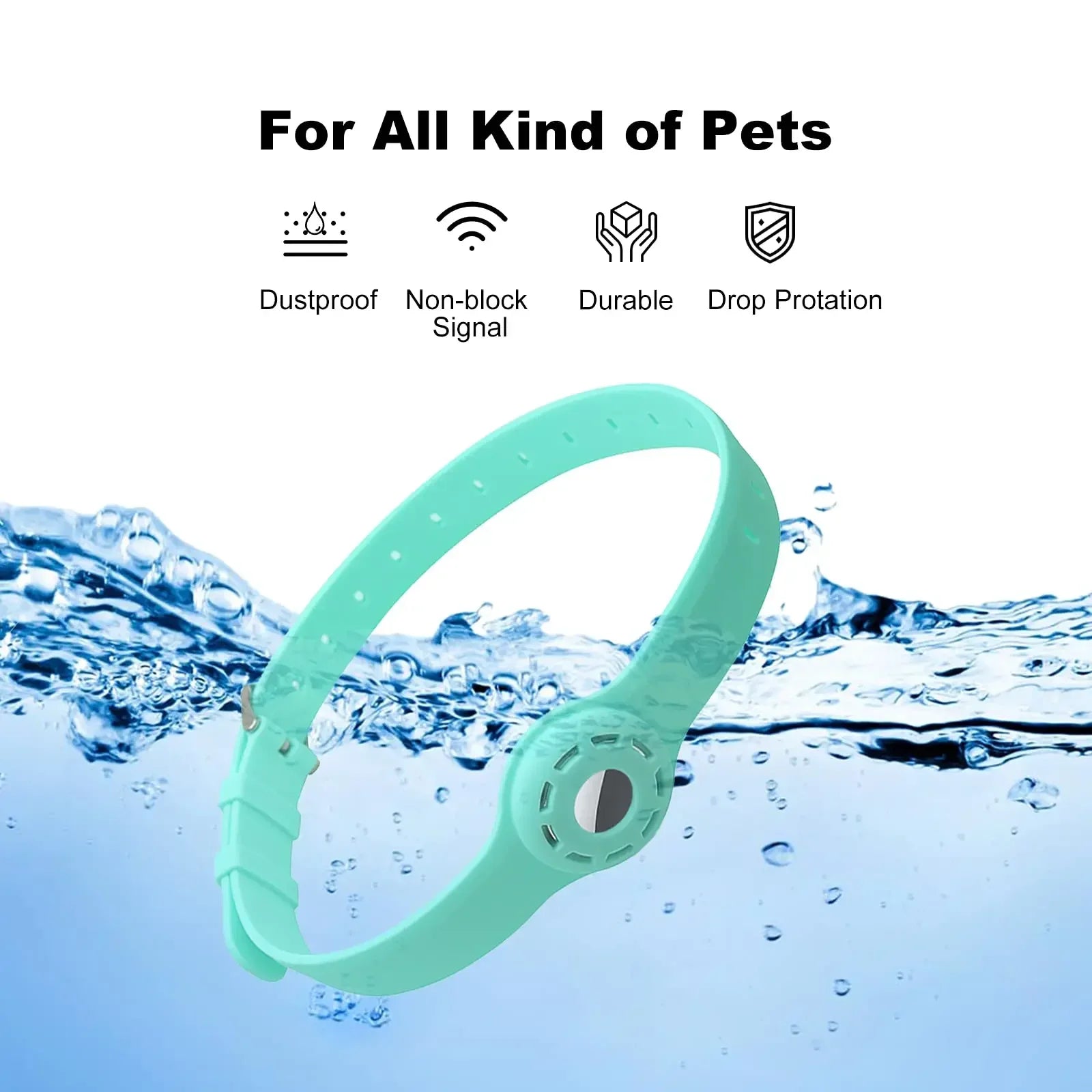 Adjustable Silicone Pet Collar for Apple Airtag - Comfortable & Lightweight Design 2