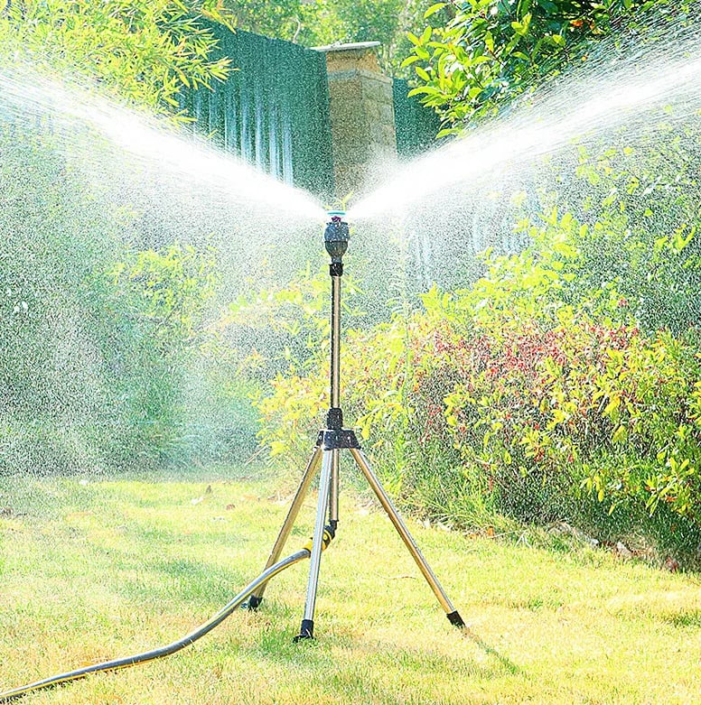 Adjustable Stainless Steel 360° Rotating Irrigation Sprayer with Tripod 0