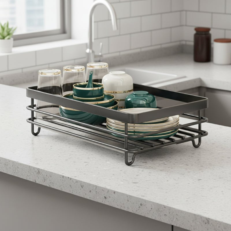 Adjustable Stainless Steel Dish Drying Rack – Compact, Foldable & Rust-Resistant 0