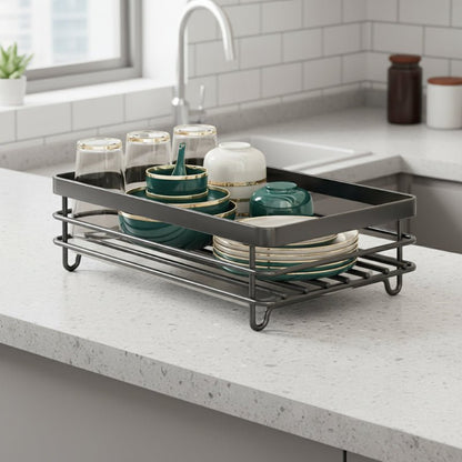 Adjustable Stainless Steel Dish Drying Rack – Compact, Foldable & Rust-Resistant 0