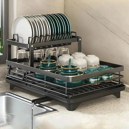 Adjustable Stainless Steel Dish Drying Rack – Compact, Foldable & Rust-Resistant 2