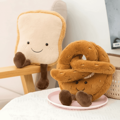 Adorable Pretzel Croissant Plush Toy - Soft Stuffed Animal for Kids & Adults 1