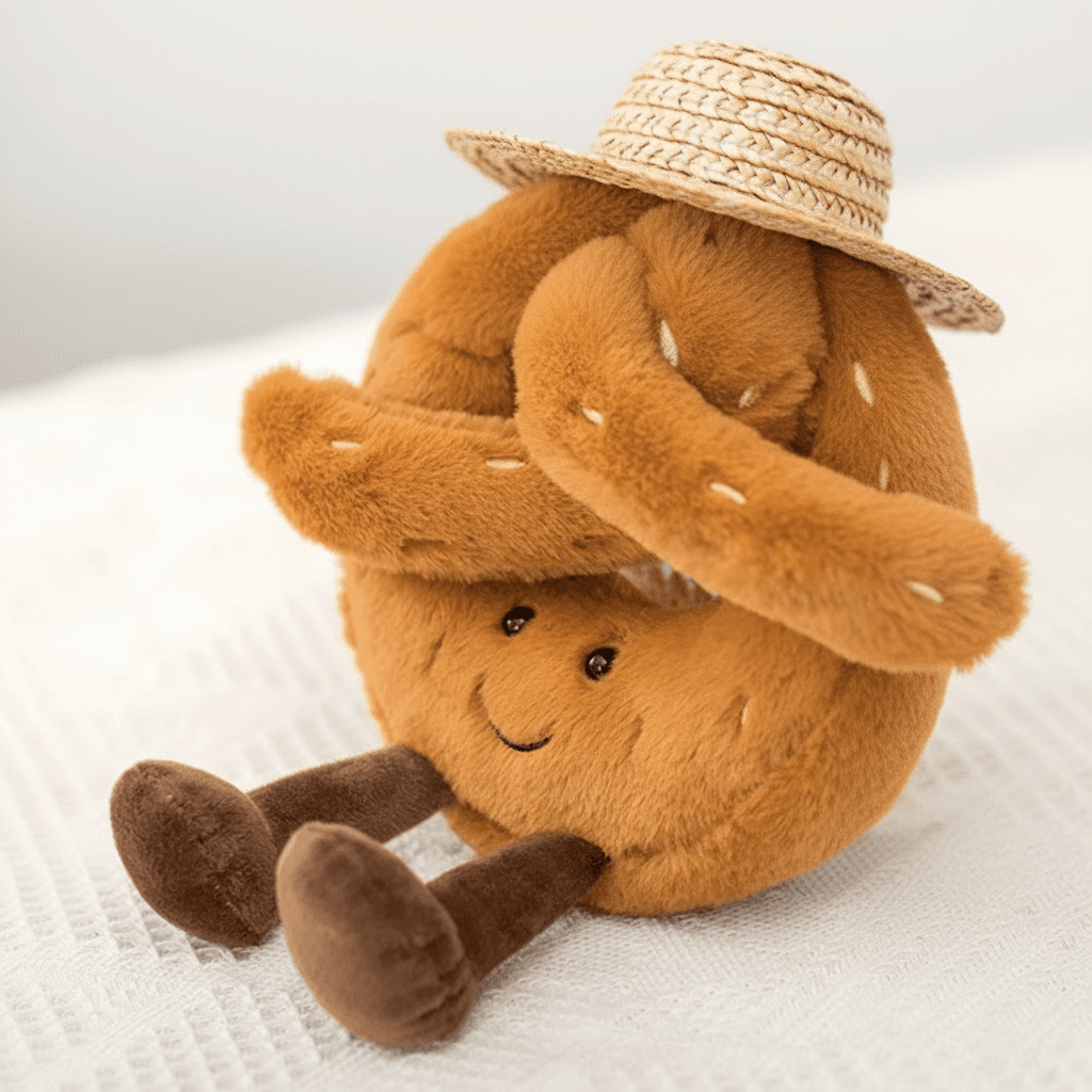 Adorable Pretzel Croissant Plush Toy - Soft Stuffed Animal for Kids & Adults 2