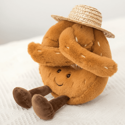 Adorable Pretzel Croissant Plush Toy - Soft Stuffed Animal for Kids & Adults 2