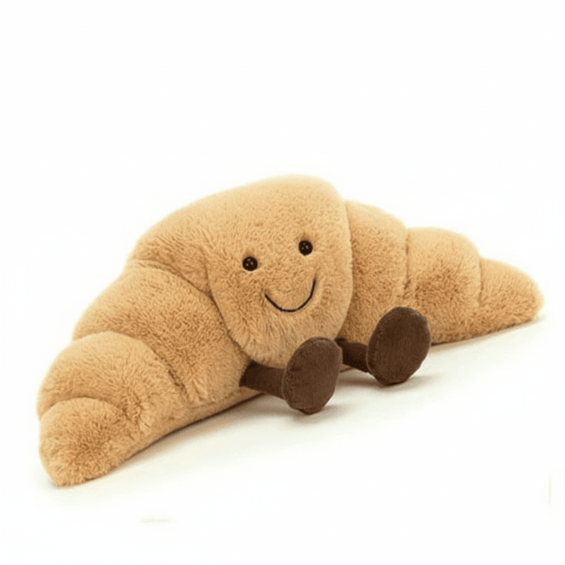 Adorable Pretzel Croissant Plush Toy - Soft Stuffed Animal for Kids & Adults 5