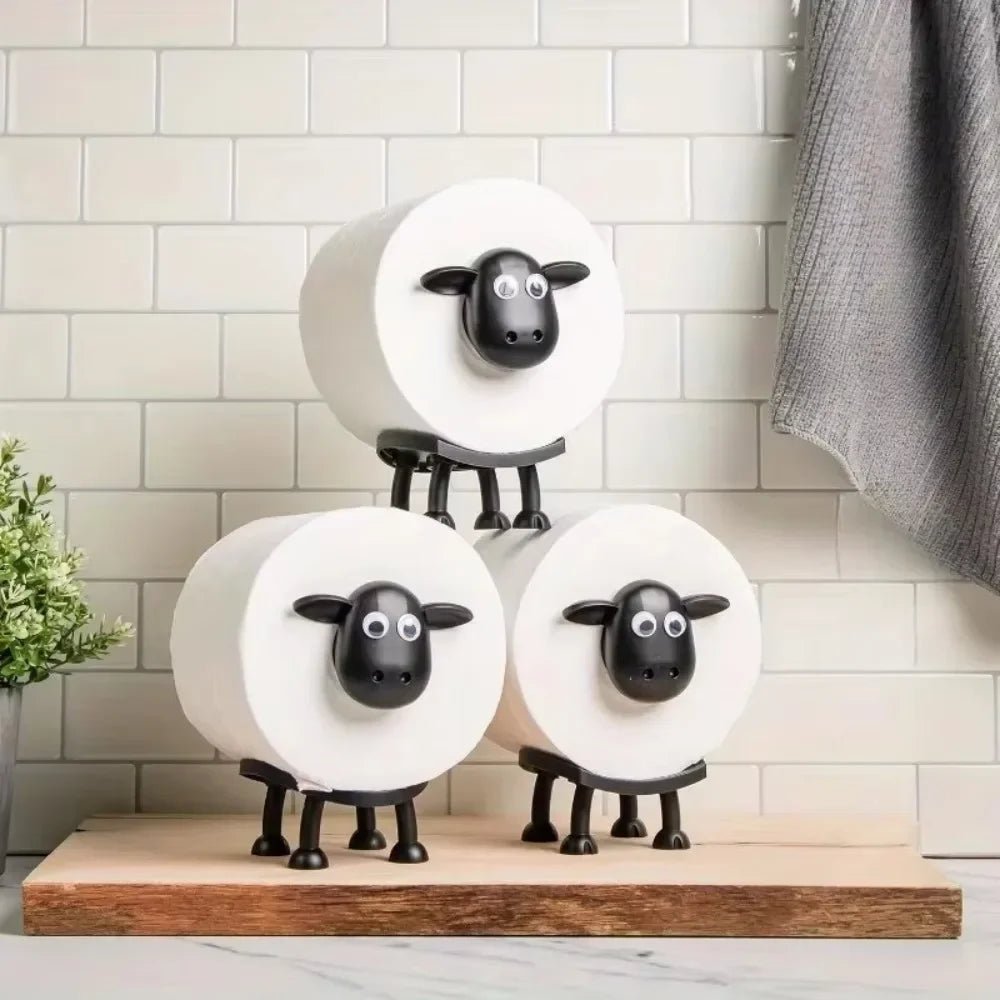 Adorable Sheep Toilet Paper Holder - Unique Space-Saving Bathroom Decor 0