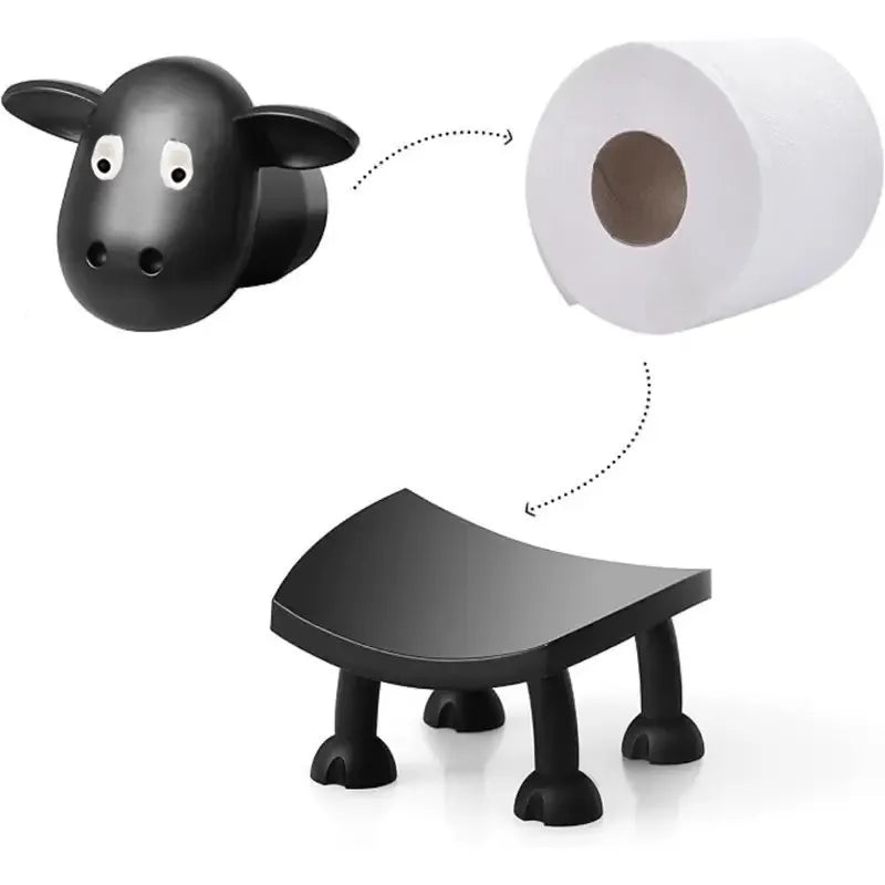 Adorable Sheep Toilet Paper Holder - Unique Space-Saving Bathroom Decor 3