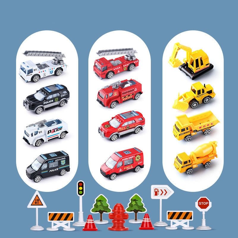 Adventure Plane Set - Large Airplane with 6 Mini Construction Vehicles for Kids 7