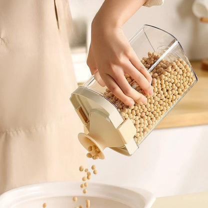 Airtight Storage Jars Set - Durable Plastic Containers for Whole Grains & Spices 2