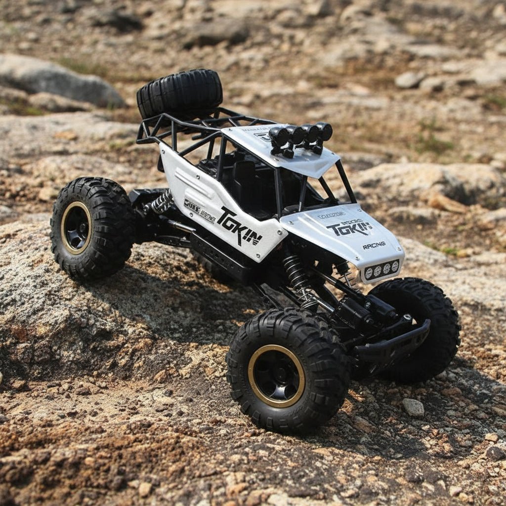 All-Terrain 4x4 Remote Control Monster Truck with LED Headlights - Fast & Durable RC Truck for Kids and Adults 4