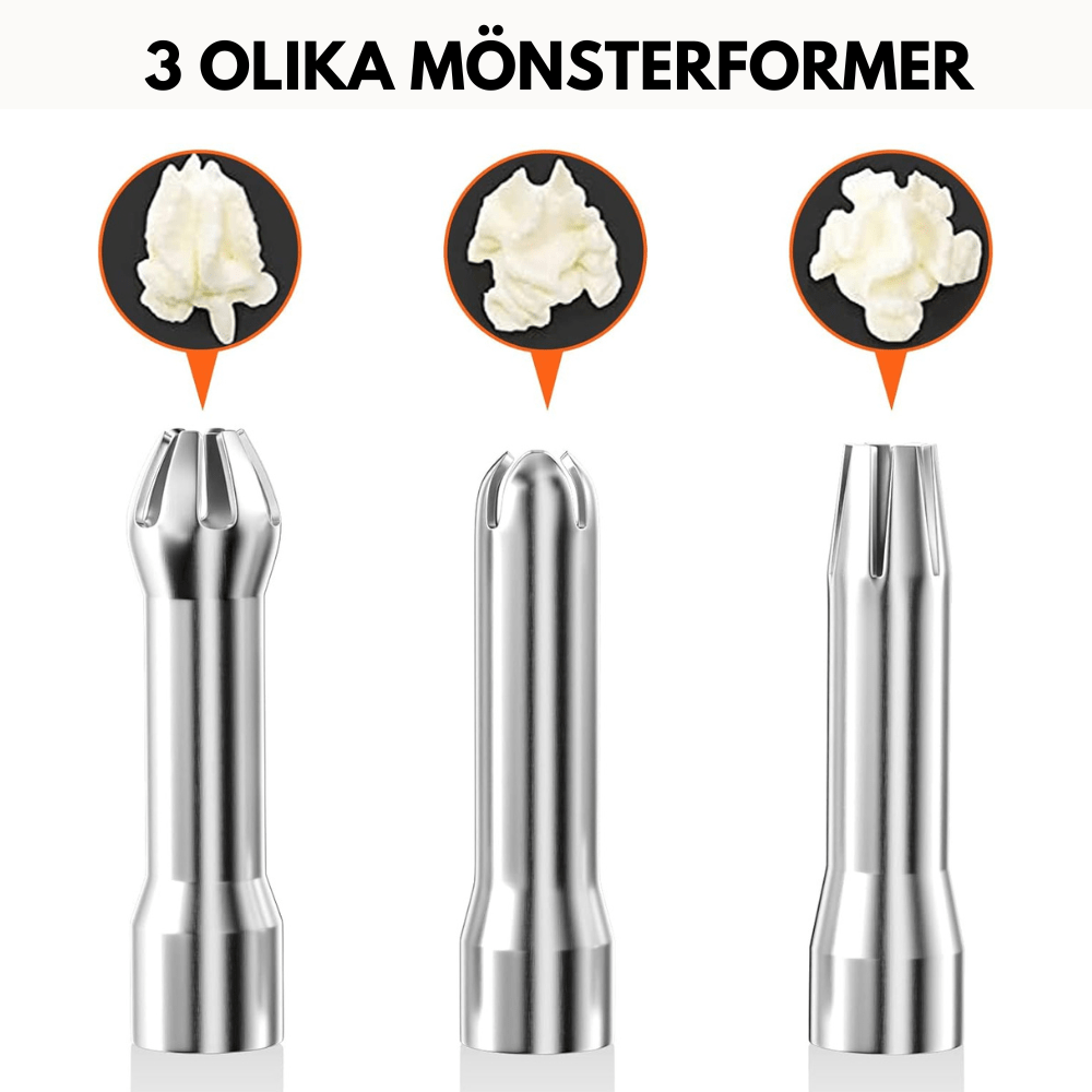 Aluminum Cream Siphon - 500ml Whipped Cream Dispenser with 3 Nozzles 4