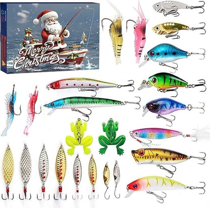 AngleVent – 24-Day Christmas Countdown for Anglers with Tackle Set