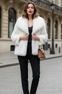IVELLA – Women’s Faux Fur Jacket with Laid-Back Chic Appeal