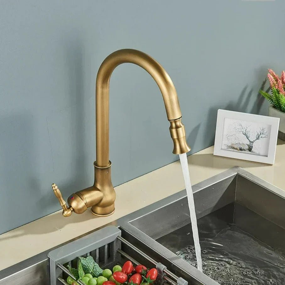 Antique Bronze Pull-Out Kitchen Faucet with Touch Sensor Convenience 3