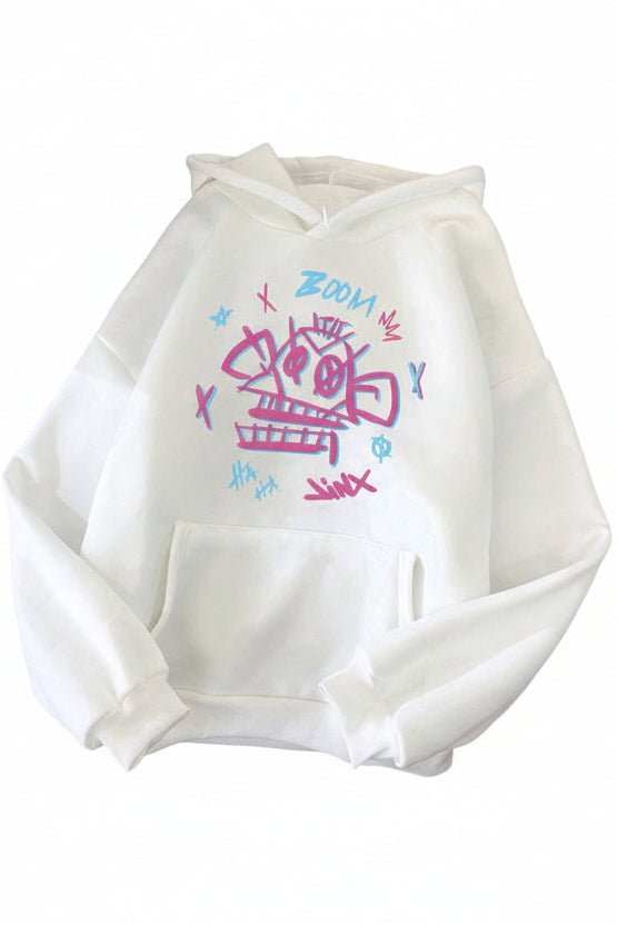 CHAOSRIFT – Jinx & Ekko Graphic Hoodie for Bold Trendy Comfort