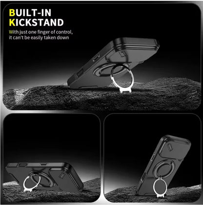 Armor Shockproof Magnetic Ring Stand Phone Case for iPhone 17 Series 1