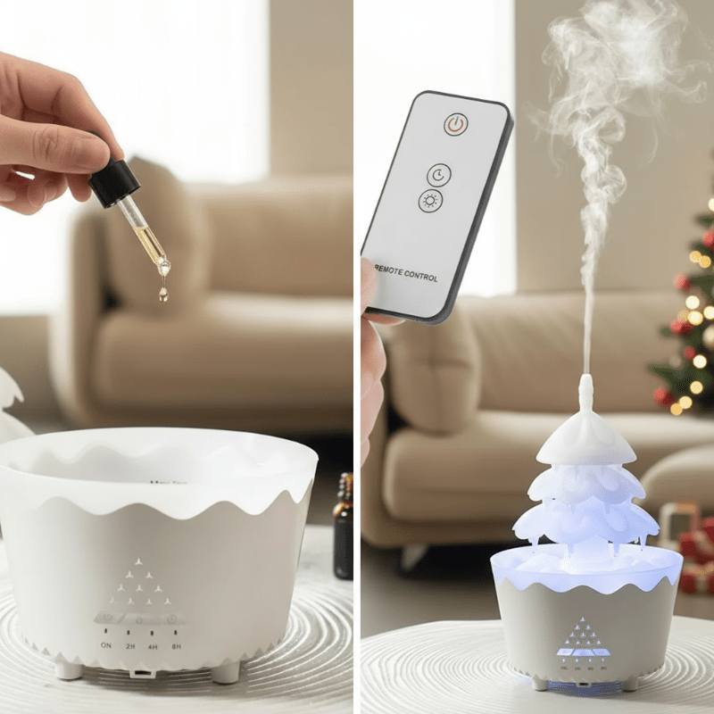AromaEvergreen - Christmas Tree Aroma Diffuser with Adjustable Mist 3
