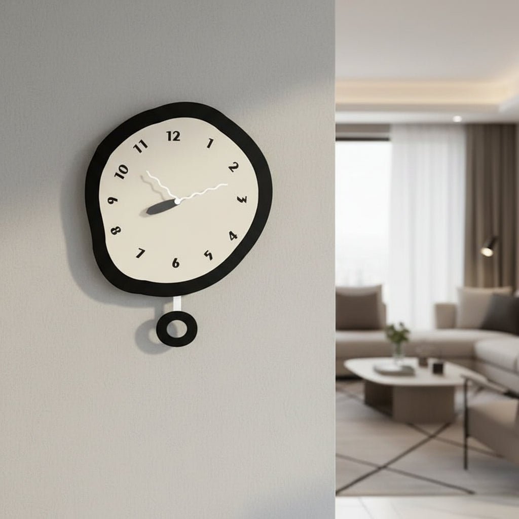 ArtisanTimepiece - 12-Inch Irregular Wall Clock with Silent Movement 1
