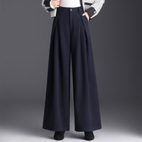 Atelier - Fluid Wide Leg Pants in Soft Wool-Like Fabric for Effortless Elegance 2