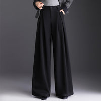 Atelier - Fluid Wide Leg Pants in Soft Wool-Like Fabric for Effortless Elegance 4