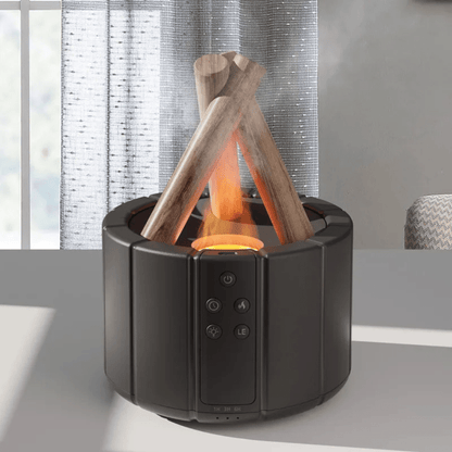 AuroMist Ultrasonic Flame Humidifier | Cozy bonfire light humidifier with aromatherapy function 1